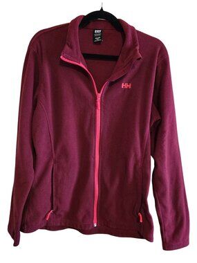 Helly Hansen Womens Polartec Burgundy Fleece Jacket 2XL Warm Zip